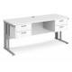 Maestro Cable Managed Desk With Twin Pedestals